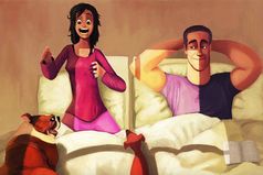 Чайник свистит, микроволновка пищит, дети орут, муж психует,  кот жрать просит, собака гавкает, телефон надрывается...  и все это называется 