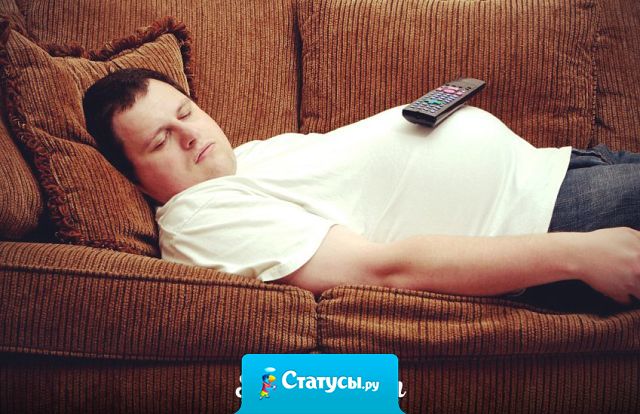 Плотно накормленный и напоенный муж, аккуратно уложенный на диван не причиняет никаких хлопот  и легко вписывается в интерьер любой квартиры.