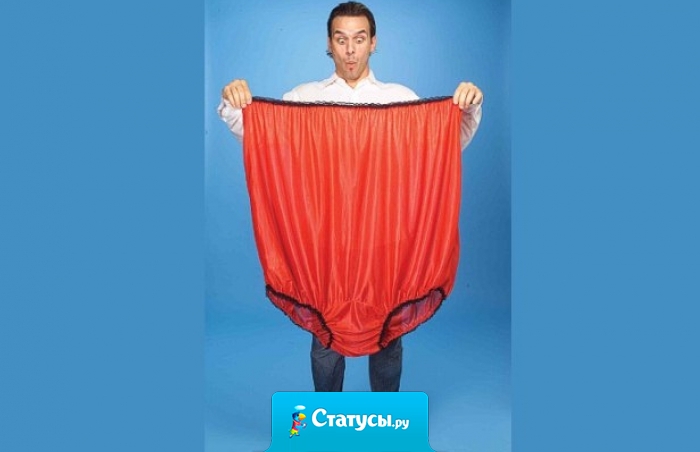 Бабушкиными трусами я мог вымыть и протереть насухо всю машину!  А трусами жены не могу даже очки протереть.