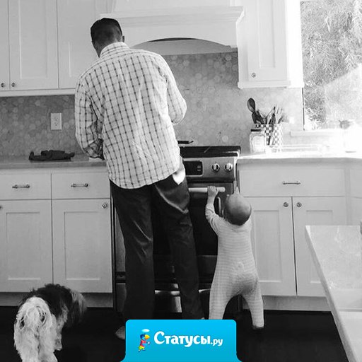 Мой сын будет похож на своего отца.