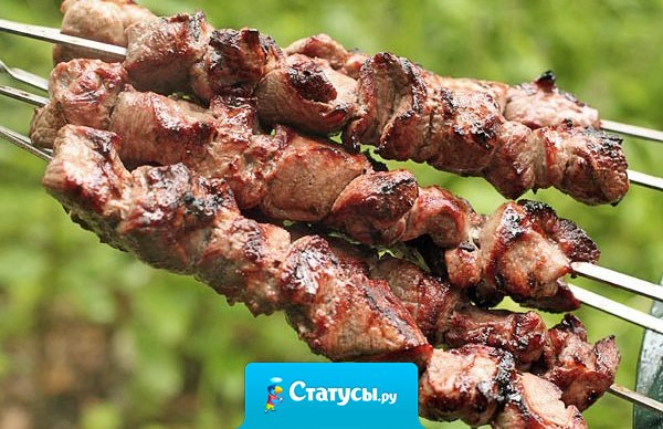 Шашлыки должен готовить мужик, потому что только мужик умеет насаживать и жарить